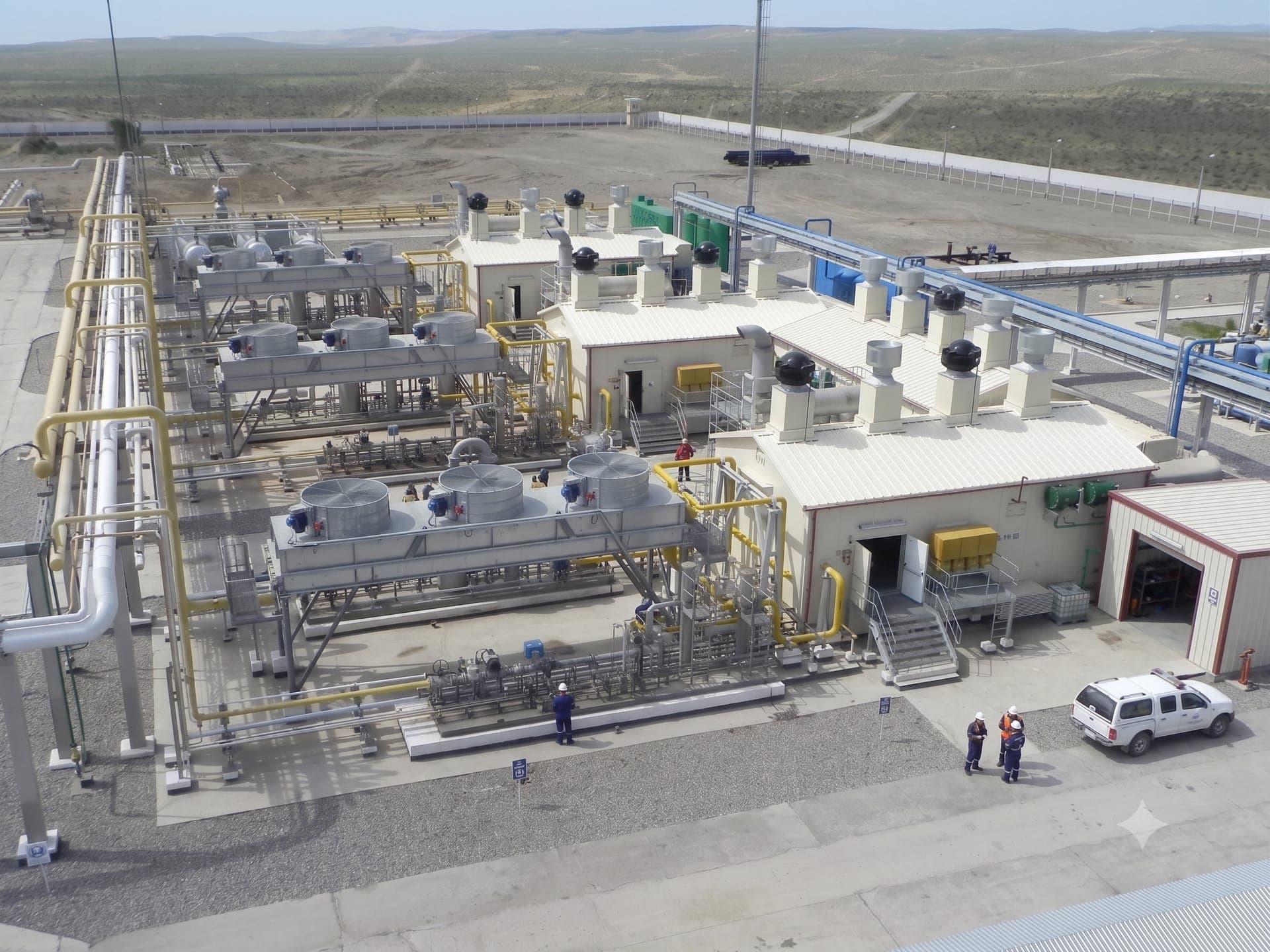 Natural gas compression station